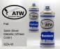 Preview: Fiat, Satin Silver Metallic (Wheel Color), XZA-W: 400ml Sprühdose + 400ml Klarlack - Set, von ATW Autoteile West.